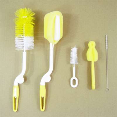 5pcs/set bottle brush sponge plastic glass milk water cup cleaning feeding bottle dummy nipple pacifier brushes