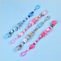 Baby pacifier clip chain wooden holder chupetas soother pacifier clips leash strap nipple holder for infant feeding