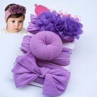 3pcs/Set baby headband  Bow Headbands For Cute Kids Girls Hair Girls Turban Hairband Children Soft Cotton