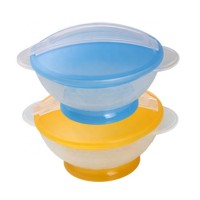 New products plastic baby feeding bowl with spoon baby dinnerware