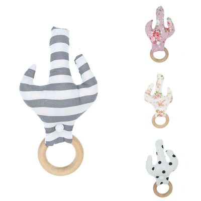 New  product baby wooden teether  Baby teething ring   toy gift