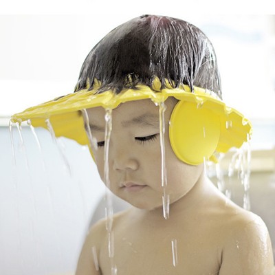 Soft baby children shampoo bath shower cap shampooing for kids head to baby shower hat child bathing cap bath visor adjustable