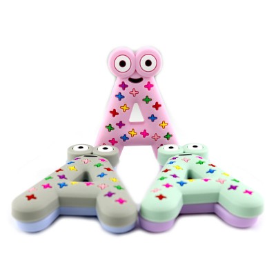 A  alphabet frog  silicone teether