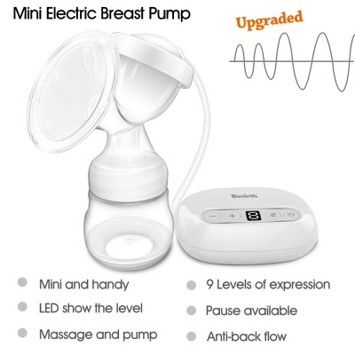 Bimirth portable mini electric breast pump set nipple milk bottle sucking automatic massage breast feeding BPA Free AC100-240V