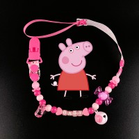 cartoon baby pacifier clip with bell