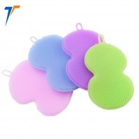 silicone Dishwashing Brush Fruit Dishes Cleaning Brush Kitchen Clean brush