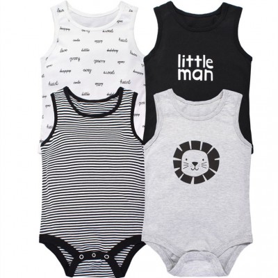 4PCS/LOT unisex baby rompers short sleeve cotton novel newborn boys&girls infant roupas baby clothes