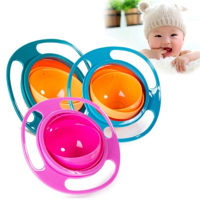 Universal gyro bowl practical design children rotary balance novelty gyro umbrella bowl 360 rotate spill-proof bowl