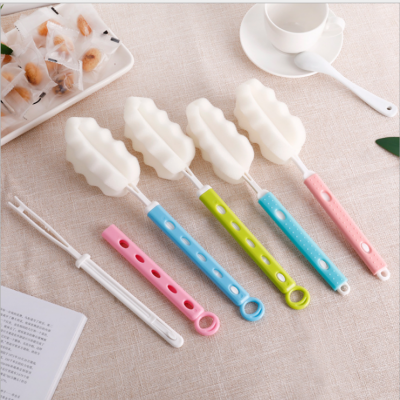 Adjustable Length sponge baby feeding bottle brush