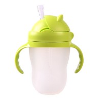 silicone baby bottle feeding baby water bottle with drinking straw